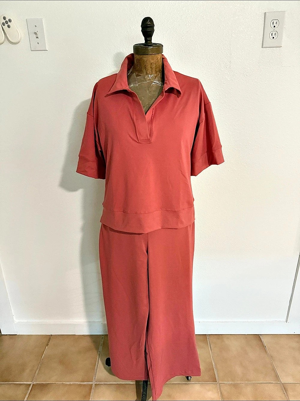 Chenault Wide Leg Jumpsuit Pink Size L NWT